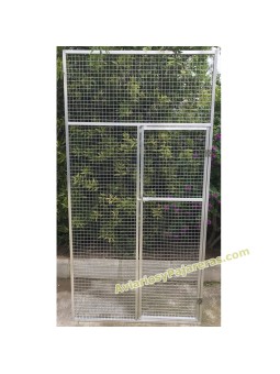 Panel con puerta aviarios y pajareras