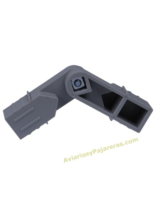 Unión esquina flexible más 90 para tubo  aluminio