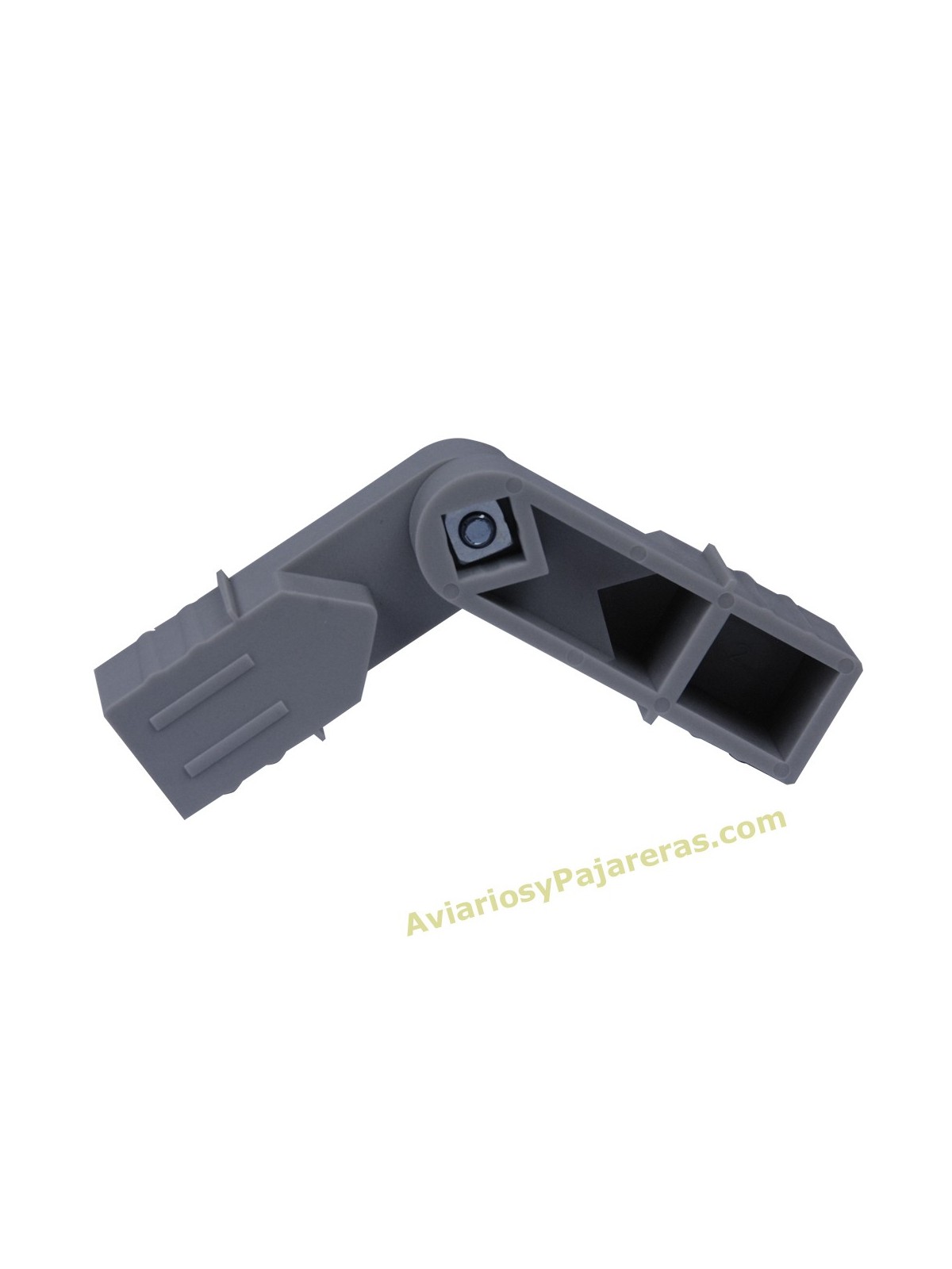 Unión esquina flexible más 90 para tubo  aluminio