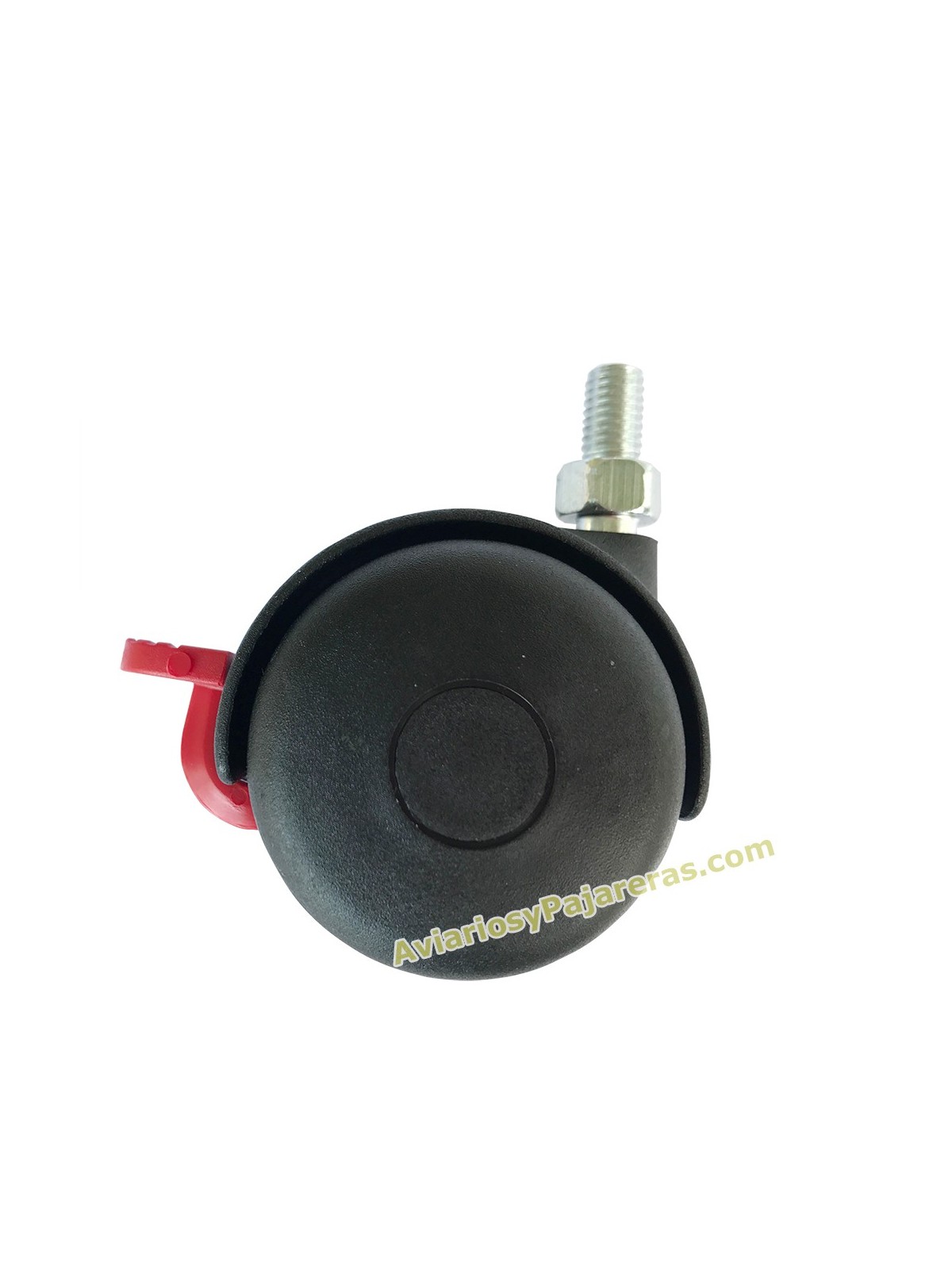 Rueda giratoria con freno para tubo de 25 mm