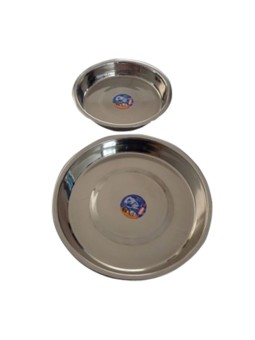 Plato inox grande para baño de aves